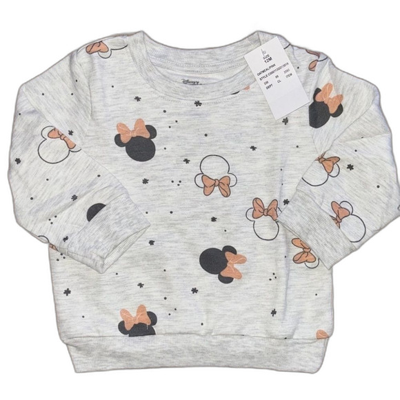 Disney Baby Girl Sweatshirt Bundle Oatmeal Pink Size 12M - Picture 2 of 3